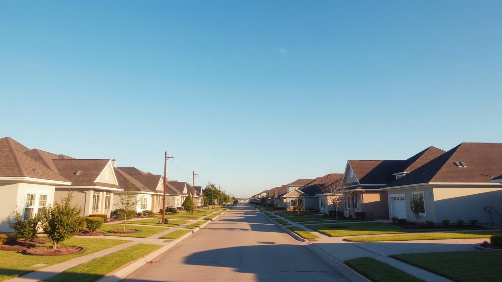 Quiet residential neighborhood in the Dallas-Fort Worth metroplex